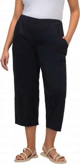 Ulla Popken Cropped Ruby Fit Pants Navy - Jeans & Pantaloni Donna Taglie Comode – Plus Size - 