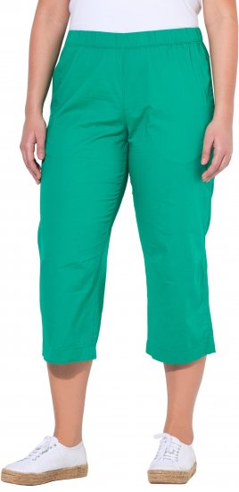 Ulla Popken Cropped Ruby Fit Pants Emerald Green - Jeans & Pantaloni Donna Taglie Comode – Plus Size - 