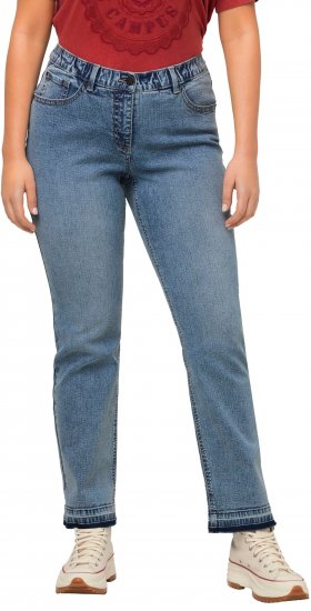 Ulla Popken Wide Leg Stretch Fit Mandy Jeans Light Blue Denim - Jeans & Pantaloni Donna Taglie Comode – Plus Size - 