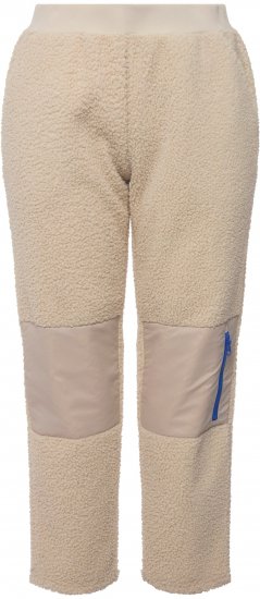 Ulla Popken Teddy Fleece Knee Patch Pants Beige - Jeans & Pantaloni Donna Taglie Comode – Plus Size - Jeans e Pantaloni Donna, EU 42-70