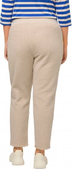 Ulla Popken Teddy Fleece Knee Patch Pants Beige - Jeans & Pantaloni Donna Taglie Comode – Plus Size - Jeans e Pantaloni Donna, EU 42-70