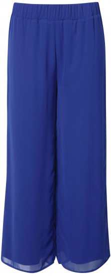 Ulla Popken Layered Chiffon Wide Leg Pants Blue - Jeans & Pantaloni Donna Taglie Comode – Plus Size - Jeans e Pantaloni Donna, EU 42-70