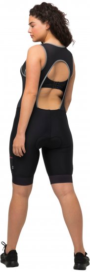 Ulla Popken Padded Cycling Zip Front Bodysuit Black - Jeans & Pantaloni Donna Taglie Comode – Plus Size - 