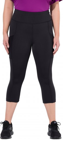 Ulla Popken Cropped High Waisted Leggings Black - Jeans & Pantaloni Donna Taglie Comode – Plus Size - 
