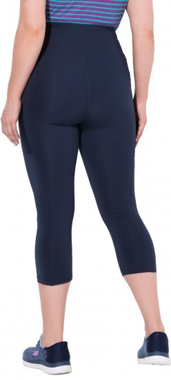 Ulla Popken Cropped High Waisted Leggings Navy - Jeans & Pantaloni Donna Taglie Comode – Plus Size - Jeans e Pantaloni Donna, EU 42-70
