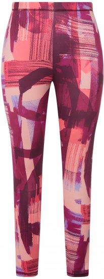 Ulla Popken Abstract Print Ski Leggings Red - Jeans & Pantaloni Donna Taglie Comode – Plus Size - Jeans e Pantaloni Donna, EU 42-70