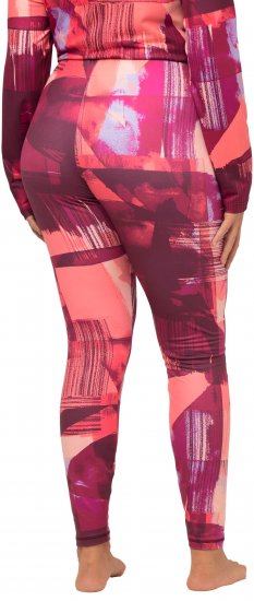Ulla Popken Abstract Print Ski Leggings Red - Jeans & Pantaloni Donna Taglie Comode – Plus Size - Jeans e Pantaloni Donna, EU 42-70