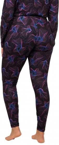 Ulla Popken Geometric Wave Quick Drying Ski Leggings Black - Jeans & Pantaloni Donna Taglie Comode – Plus Size - Jeans e Pantaloni Donna, EU 42-70