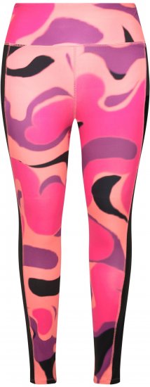 Ulla Popken Abstract Print Quick Dry Leggings Purple - Jeans & Pantaloni Donna Taglie Comode – Plus Size - Jeans e Pantaloni Donna, EU 42-70