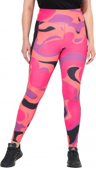 Ulla Popken Abstract Print Quick Dry Leggings Purple - Jeans & Pantaloni Donna Taglie Comode – Plus Size - Jeans e Pantaloni Donna, EU 42-70