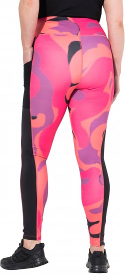 Ulla Popken Abstract Print Quick Dry Leggings Purple - Jeans & Pantaloni Donna Taglie Comode – Plus Size - Jeans e Pantaloni Donna, EU 42-70