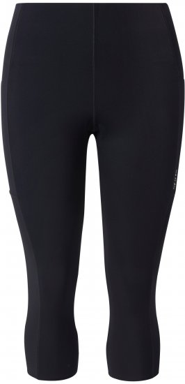 Ulla Popken Cropped Sports Leggings Black - Jeans & Pantaloni Donna Taglie Comode – Plus Size - Jeans e Pantaloni Donna, EU 42-70