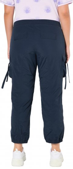 Ulla Popken Elastic Waist Cargo Pants Navy - Jeans & Pantaloni Donna Taglie Comode – Plus Size - 