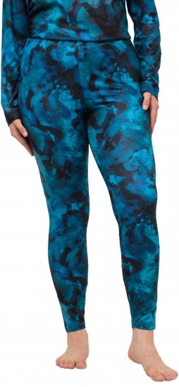 Ulla Popken Ink Print Functional Ski Leggings Blue - Jeans & Pantaloni Donna Taglie Comode – Plus Size - 