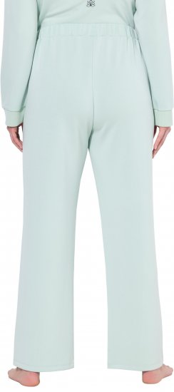 Ulla Popken Box Pleat Stretch Fit Yoga Pants Light Blue - Jeans & Pantaloni Donna Taglie Comode – Plus Size - 