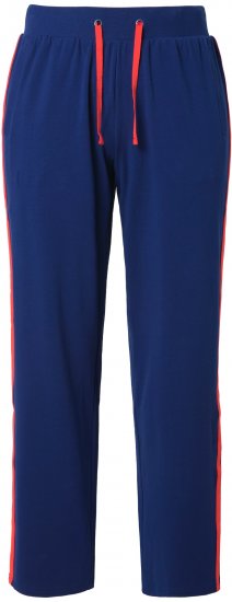 Ulla Popken Side Stripe Joggers Blue - Jeans & Pantaloni Donna Taglie Comode – Plus Size - 
