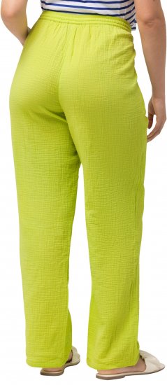 Ulla Popken Muslin Pull On Pants Green - Jeans & Pantaloni Donna Taglie Comode – Plus Size - Jeans e Pantaloni Donna, EU 42-70