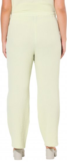 Ulla Popken Muslin Pull On Pants Green - Jeans & Pantaloni Donna Taglie Comode – Plus Size - 