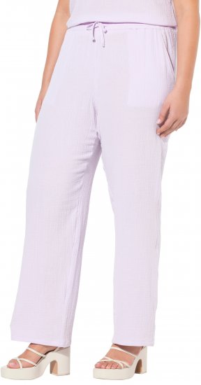 Ulla Popken Muslin Pull On Pants Purple - Jeans & Pantaloni Donna Taglie Comode – Plus Size - Jeans e Pantaloni Donna, EU 42-70