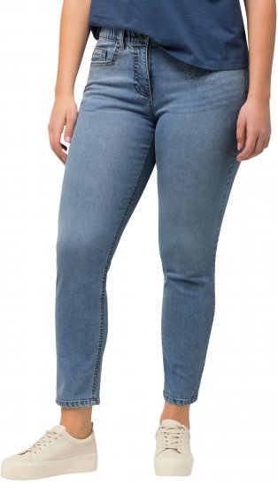 Ulla Popken Rhinestone Detail Stretch Fit Skinny Jeans Blue - Jeans & Pantaloni Donna Taglie Comode – Plus Size - 