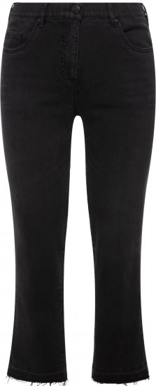 Ulla Popken Sarah Fringe Hem Jeans Black - Jeans & Pantaloni Donna Taglie Comode – Plus Size - Jeans e Pantaloni Donna, EU 42-70