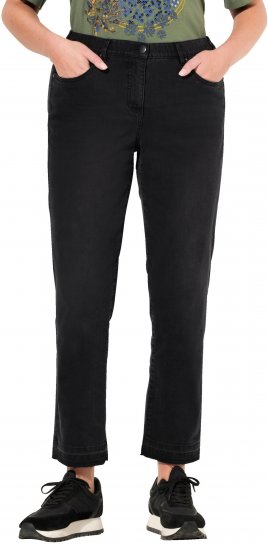Ulla Popken Sarah Fringe Hem Jeans Black - Jeans & Pantaloni Donna Taglie Comode – Plus Size - Jeans e Pantaloni Donna, EU 42-70