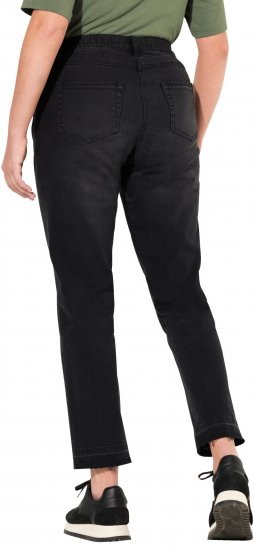 Ulla Popken Sarah Fringe Hem Jeans Black - Jeans & Pantaloni Donna Taglie Comode – Plus Size - Jeans e Pantaloni Donna, EU 42-70