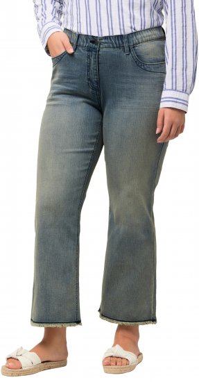 Ulla Popken Fringed Leg Mandy Jeans Blue - Jeans & Pantaloni Donna Taglie Comode – Plus Size - Jeans e Pantaloni Donna, EU 42-70