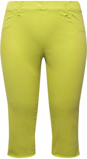 Ulla Popken Stretch Fit Raw Hem Capris Pistachio - Jeans & Pantaloni Donna Taglie Comode – Plus Size - Jeans e Pantaloni Donna, EU 42-70