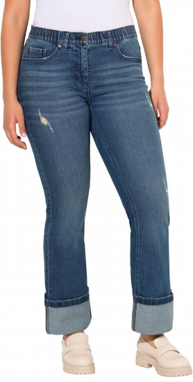 Ulla Popken Wide Cuff Stretch Fit Jeans Blue Denim - Jeans & Pantaloni Donna Taglie Comode – Plus Size - 