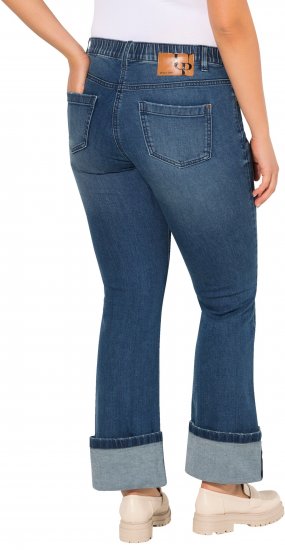 Ulla Popken Wide Cuff Stretch Fit Jeans Blue Denim - Jeans & Pantaloni Donna Taglie Comode – Plus Size - 