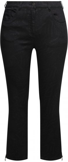 Ulla Popken Animal Print Stretch Fit Jeans Black - Jeans & Pantaloni Donna Taglie Comode – Plus Size - 