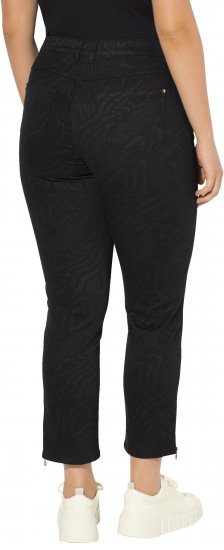 Ulla Popken Animal Print Stretch Fit Jeans Black - Jeans & Pantaloni Donna Taglie Comode – Plus Size - 
