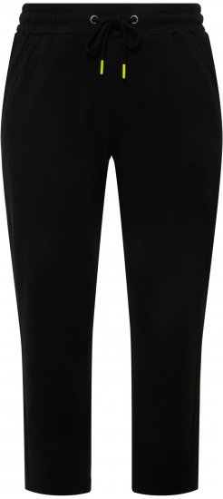 Ulla Popken Decorative Seam Sweatpants Black - Jeans & Pantaloni Donna Taglie Comode – Plus Size - Jeans e Pantaloni Donna, EU 42-70