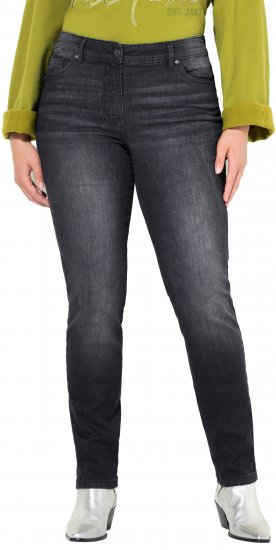Ulla Popken Rhinestone Detail Stretch Fit Jeans Black - Jeans & Pantaloni Donna Taglie Comode – Plus Size - 