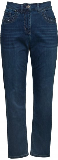 Ulla Popken Rivet Detail Mom Jeans Blue - Jeans & Pantaloni Donna Taglie Comode – Plus Size - Jeans e Pantaloni Donna, EU 42-70