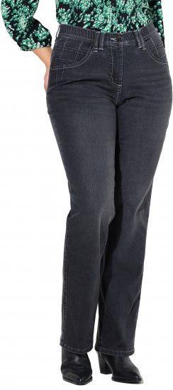 Ulla Popken Wide Leg Mandy Jeans Black - Jeans & Pantaloni Donna Taglie Comode – Plus Size - 