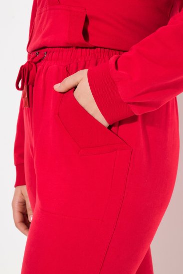 Ulla Popken Elastic Waist Sweatpants Red - Jeans & Pantaloni Donna Taglie Comode – Plus Size - 