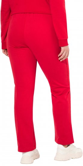 Ulla Popken Elastic Waist Sweatpants Red - Jeans & Pantaloni Donna Taglie Comode – Plus Size - 