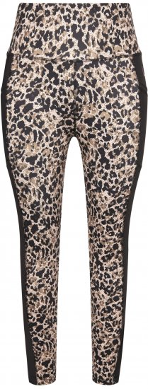 Ulla Popken Leopard Print Quick Drying Leggings Orange - Jeans & Pantaloni Donna Taglie Comode – Plus Size - Jeans e Pantaloni Donna, EU 42-70