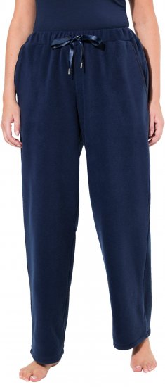 Ulla Popken Fleece Loungewear Pants Night Blue - Jeans & Pantaloni Donna Taglie Comode – Plus Size - Jeans e Pantaloni Donna, EU 42-70