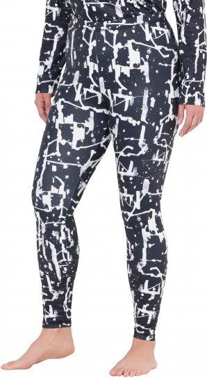 Ulla Popken Quick Drying Abstract Print Leggings Black - Jeans & Pantaloni Donna Taglie Comode – Plus Size - 
