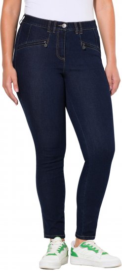 Ulla Popken High Waisted Stretch Fit Jeans Denim Blue - Jeans & Pantaloni Donna Taglie Comode – Plus Size - 