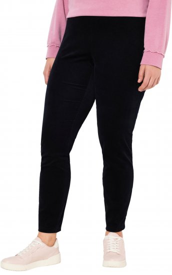 Ulla Popken Corduroy Leggings Navy - Jeans & Pantaloni Donna Taglie Comode – Plus Size - Jeans e Pantaloni Donna, EU 42-70