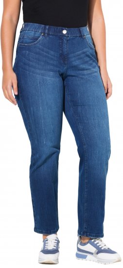 Ulla Popken Mandy Straight Leg Comfort Waist Jeans Blue Denim - Jeans & Pantaloni Donna Taglie Comode – Plus Size - 