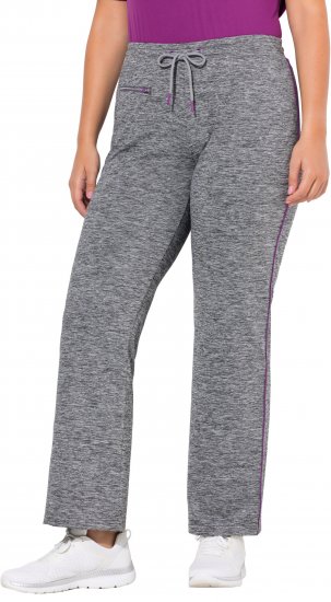 Ulla Popken Quick Drying Jogging Pants Grey - Jeans & Pantaloni Donna Taglie Comode – Plus Size - 