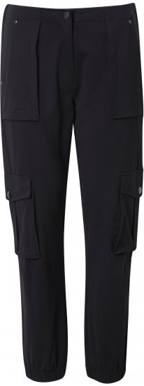 Ulla Popken Elastic Hem Stretch Fit Cargo Pants Black - Jeans & Pantaloni Donna Taglie Comode – Plus Size - Jeans e Pantaloni Donna, EU 42-70