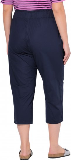 Ulla Popken Stretch Fit Paper Bag Culottes Navy - Jeans & Pantaloni Donna Taglie Comode – Plus Size - 