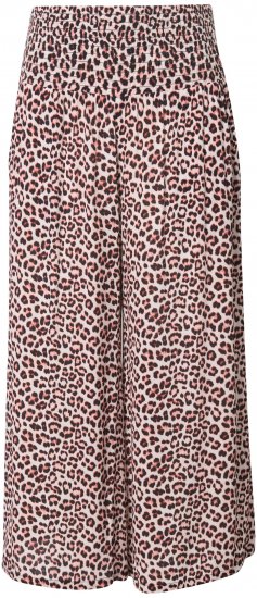 Ulla Popken Rose Wide Leg Elastic Waist Leopard Pattern Culottes Off-White - Jeans & Pantaloni Donna Taglie Comode – Plus Size - Jeans e Pantaloni Donna, EU 42-70