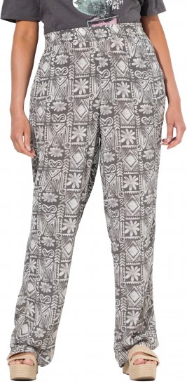 Ulla Popken Mosaic Print Elastic Waist Pants Black - Jeans & Pantaloni Donna Taglie Comode – Plus Size - Jeans e Pantaloni Donna, EU 42-70